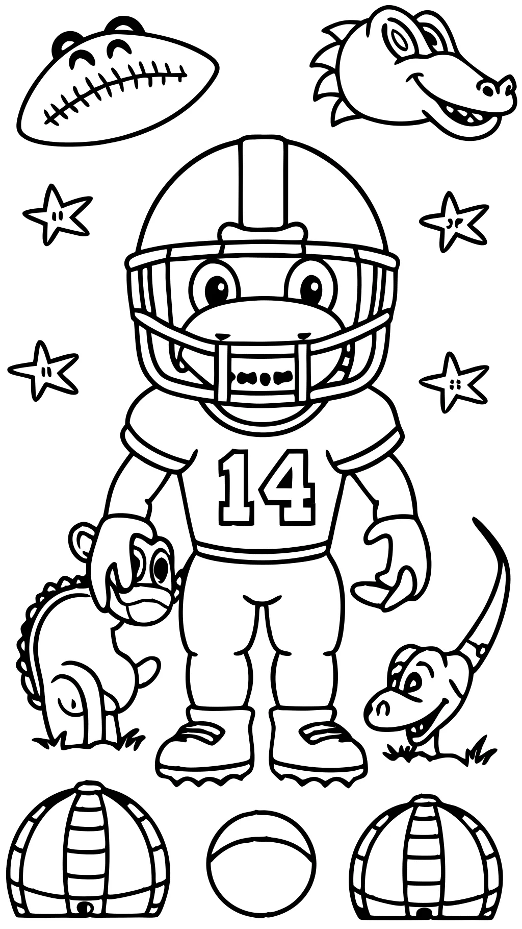 coloriage de football de Floride Gators